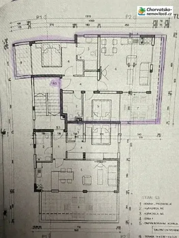 Prodej bytu 3+kk, Novalja, Chorvatsko, 68 m2