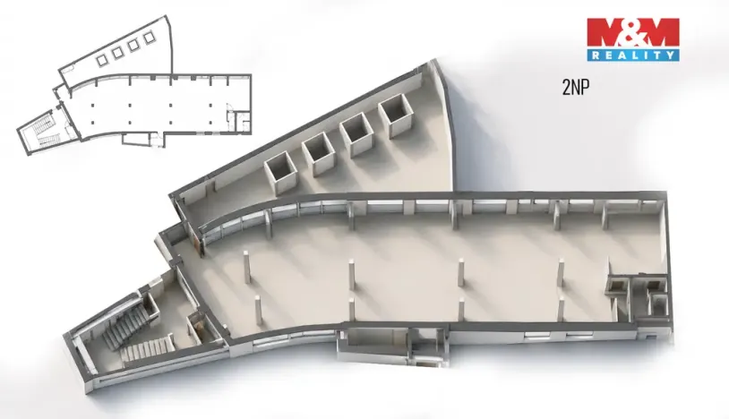 Pronájem kanceláře, Olomouc, Horní náměstí, 172 m2