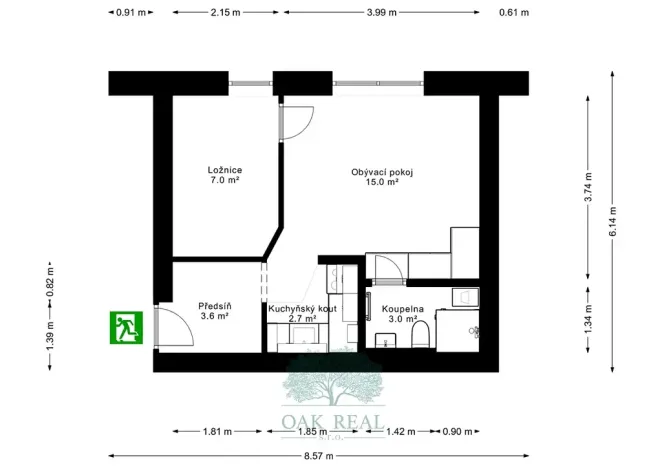 Prodej bytu 1+1, Praha - Holešovice, Na Maninách, 33 m2