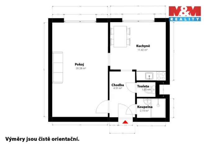 Prodej bytu 1+1, Nýrsko, Rybářská, 40 m2