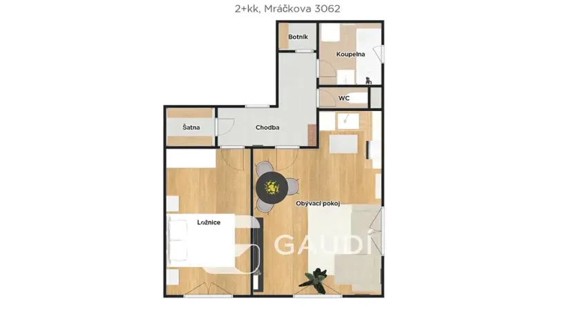 Prodej bytu 2+kk, Praha - Modřany, Mráčkova, 54 m2