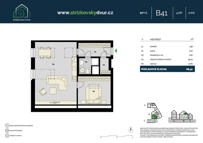 Prodej bytu 2+kk, Praha - Střížkov, Střížkovská, 68 m2
