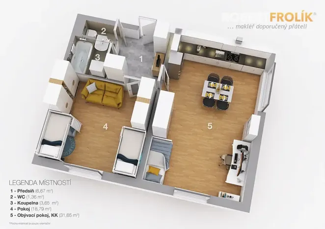 Pronájem bytu 2+kk, Hostivice, Zimní, 62 m2