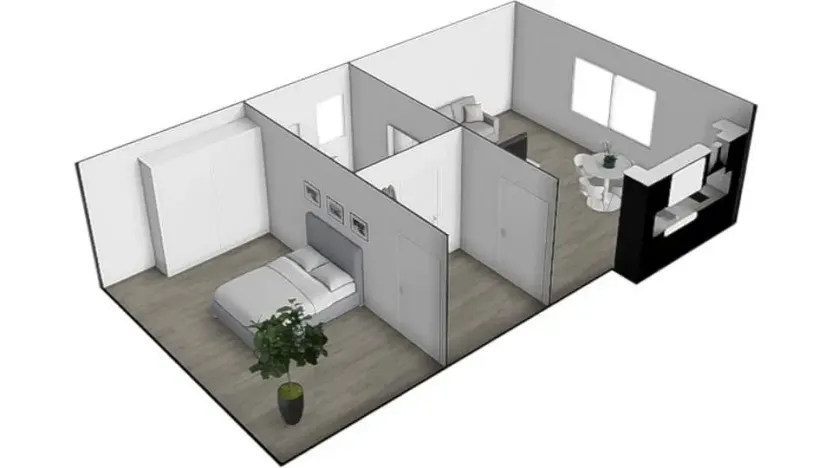 Pronájem bytu 2+kk, Brno - Ivanovice, Černohorská, 48 m2