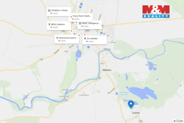 Prodej pozemku pro bydlení, Chotěšov - Losina, 897 m2