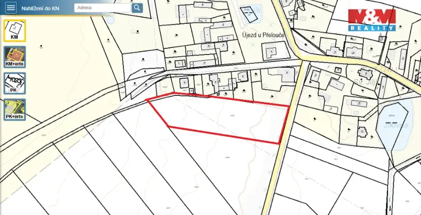 Prodej pozemku pro bydlení, Újezd u Přelouče, 2500 m2