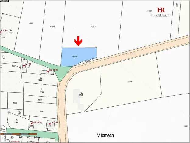 Prodej pozemku pro bydlení, Bystřice, 783 m2