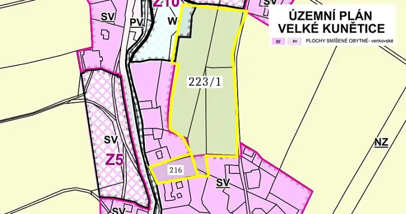 Prodej pozemku pro bydlení, Velké Kunětice, 6121 m2