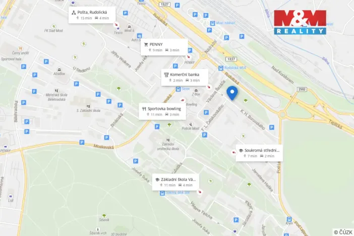 Prodej bytu 1+kk, Most, K. H. Borovského, 27 m2