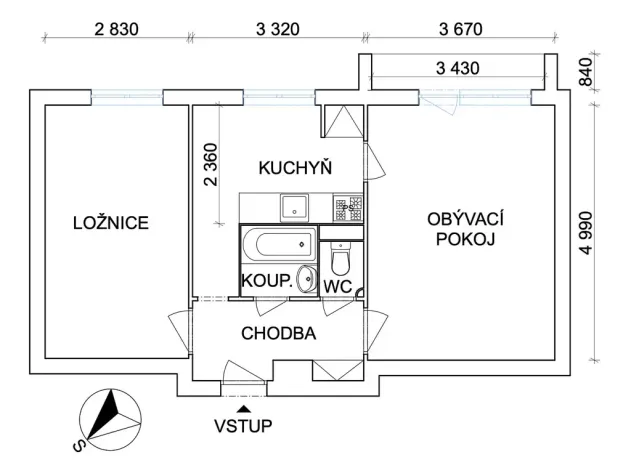 Prodej bytu 2+1, Havířov - Podlesí, Čelakovského, 50 m2