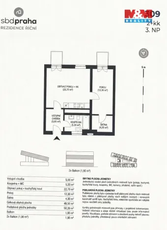 Prodej bytu 2+kk, Svitavy - Předměstí, Říční, 54 m2