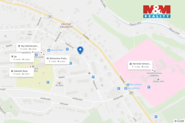 Prodej bytu 2+kk, Bílina, Fügnerova, 48 m2