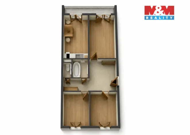Prodej bytu 3+1, Praha - Prosek, Lovosická, 66 m2