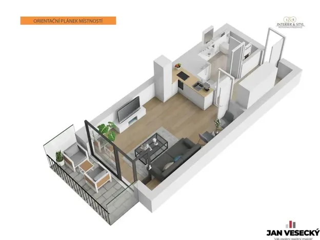 Prodej bytu 1+kk, Plzeň, Železná, 33 m2