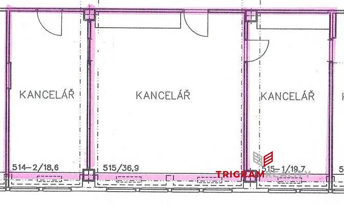 Pronájem kanceláře, Hradec Králové - Slezské Předměstí, Jižní, 18 m2