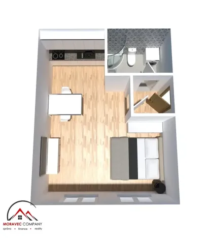 Pronájem bytu 1+kk, Ostrava, Palackého, 32 m2