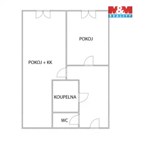 Pronájem bytu 2+kk, Lány, U lipky, 44 m2