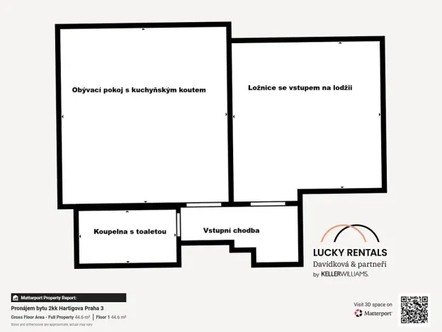 Pronájem bytu 2+kk, Praha - Žižkov, Hartigova, 40 m2