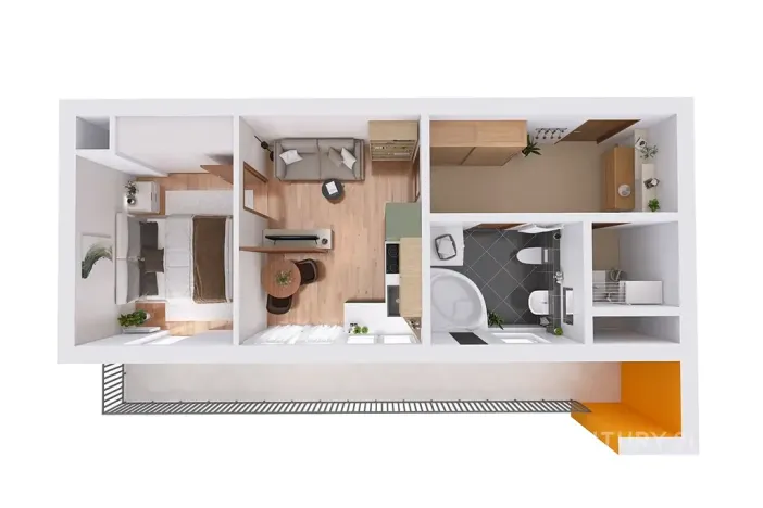Prodej bytu 1+kk, Praha - Stodůlky, Na Výrovně, 39 m2