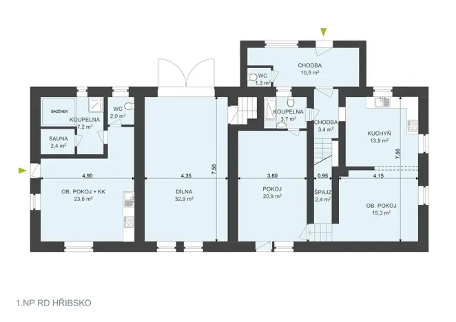 Prodej rodinného domu, Stěžery, 275 m2