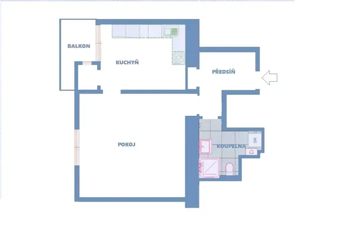Pronájem bytu 1+1, Praha - Bubeneč, Verdunská, 45 m2