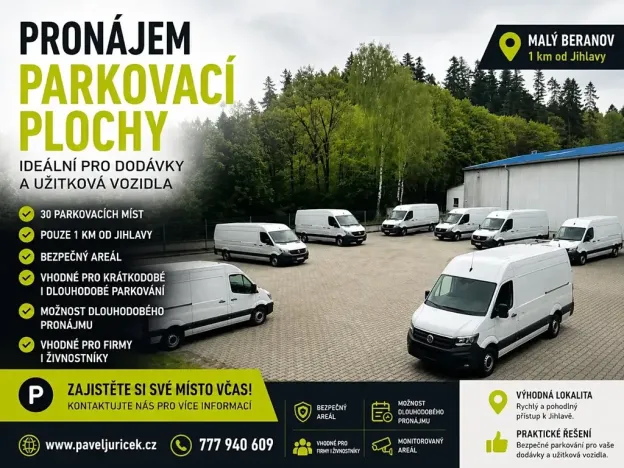 Pronájem garážového stání, Jihlava, Hůlová, 2000 m2