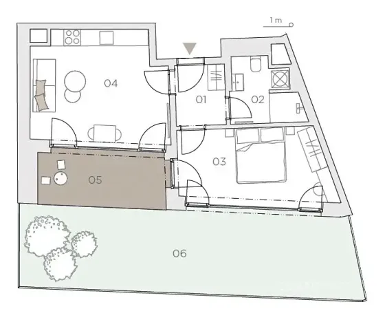 Pronájem bytu 2+kk, Praha, 43 m2