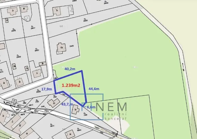 Prodej pozemku, Otmíče, 1239 m2