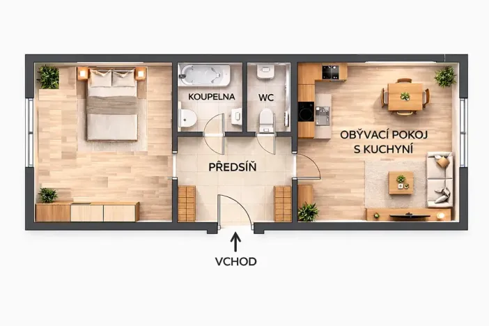 Prodej bytu 2+kk, Praha - Zličín, Míšovická, 58 m2