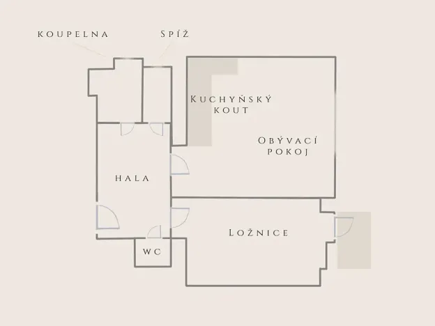 Pronájem bytu 2+kk, Praha - Nusle, Na Veselí, 50 m2