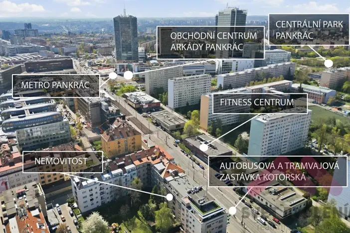 Pronájem bytu 2+kk, Praha - Nusle, Na Pankráci, 60 m2