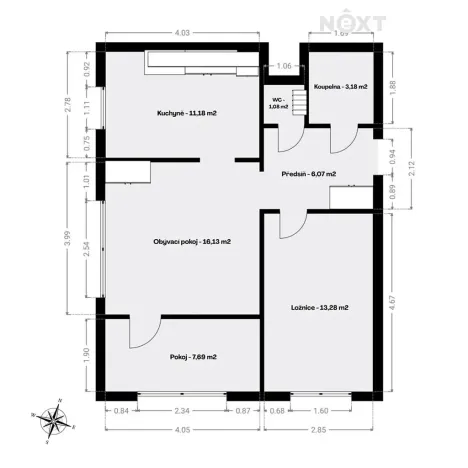 Prodej bytu 3+1, Jablonec nad Nisou, Jizerská, 59 m2
