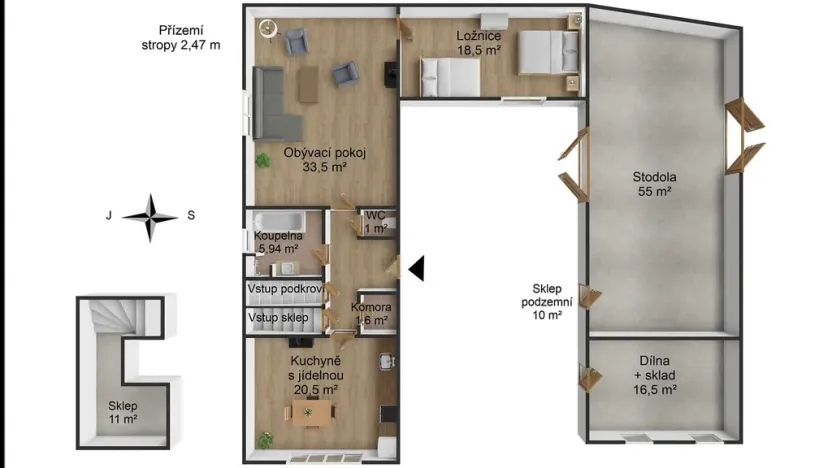 Prodej rodinného domu, Řemíčov, 92 m2