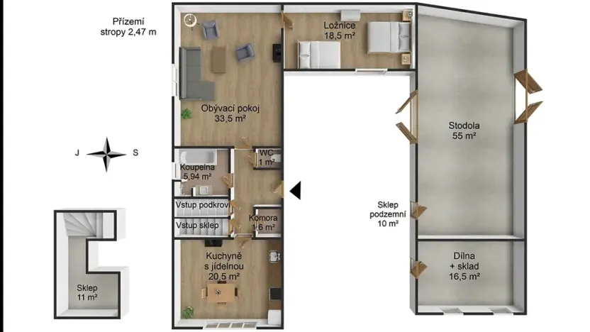 Prodej chalupy, Řemíčov, 92 m2