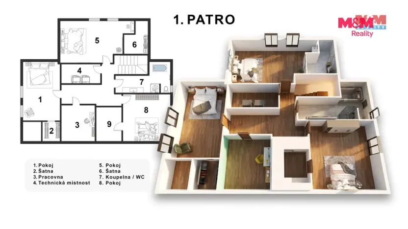 Prodej rodinného domu, Kladno - Švermov, Nad Oleškou, 152 m2