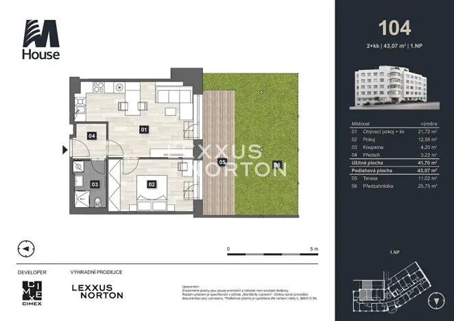 Prodej bytu 2+kk, Praha - Vršovice, Murmanská, 42 m2