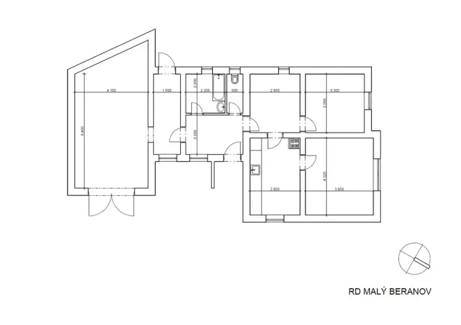 Prodej rodinného domu, Malý Beranov, 157 m2