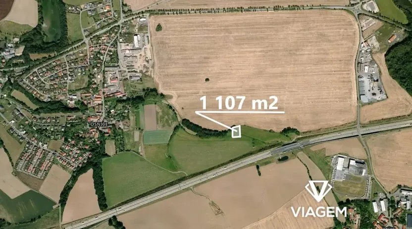Prodej pole, Jesenice, 1107 m2