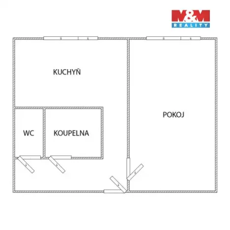 Prodej bytu 1+1, Bohumín - Nový Bohumín, Mírová, 35 m2