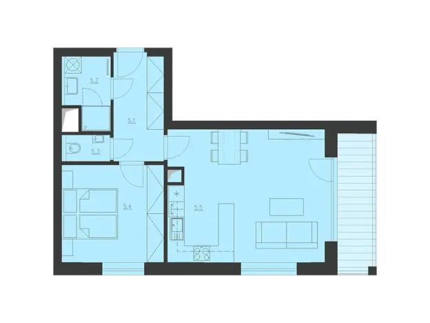 Prodej bytu 2+kk, Brno, Jižní, 54 m2