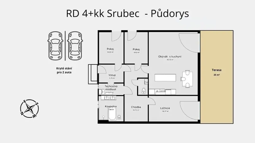 Pronájem rodinného domu, Srubec, Ledenická, 110 m2