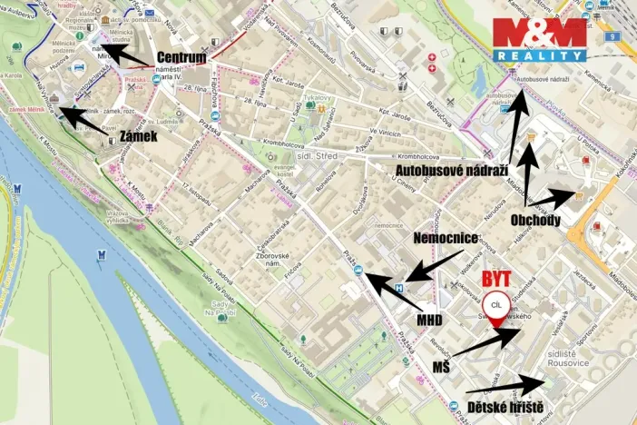 Prodej bytu 2+kk, Mělník, nám. Gen. Swierczewského, 52 m2