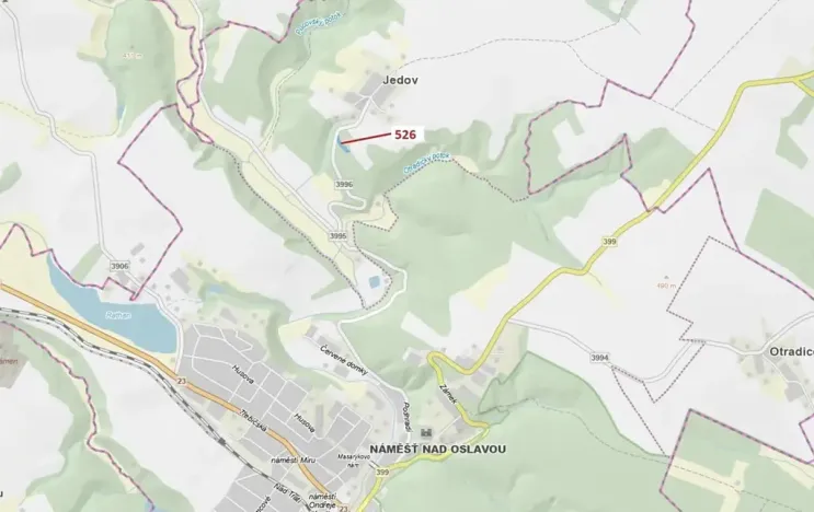 Dražba lesa, Náměšť nad Oslavou, 1796 m2