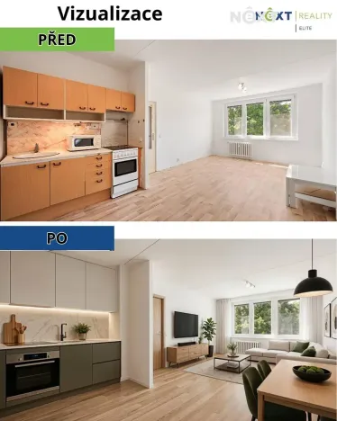 Prodej bytu 2+kk, Brno, Oblá, 49 m2
