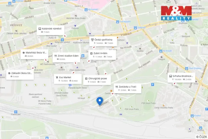 Pronájem bytu 2+1, Praha - Strašnice, U trati, 46 m2