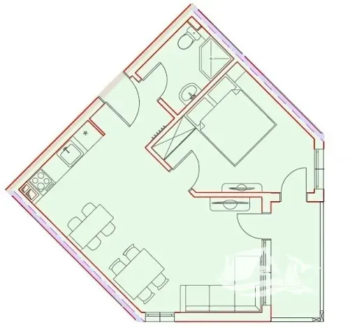 Prodej bytu 2+kk, Bjala, Bulharsko, 46 m2