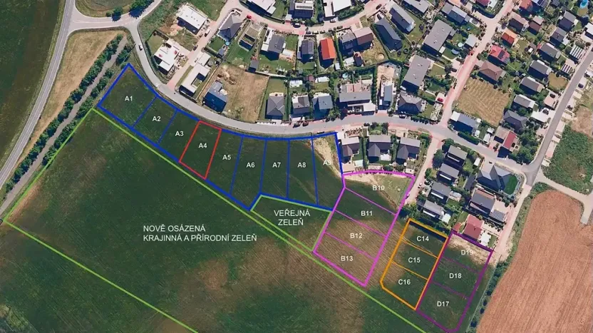 Prodej pozemku pro bydlení, Hrušovany u Brna, Pod Střediskem, 820 m2