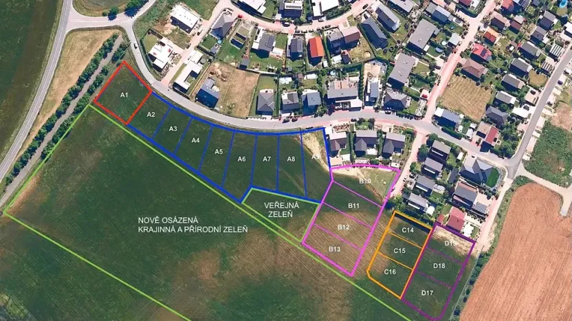 Prodej pozemku pro bydlení, Hrušovany u Brna, Pod Střediskem, 1230 m2