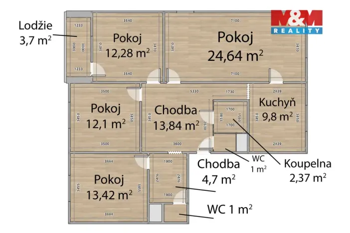 Prodej bytu 4+1, Plzeň - Bolevec, Toužimská, 88 m2