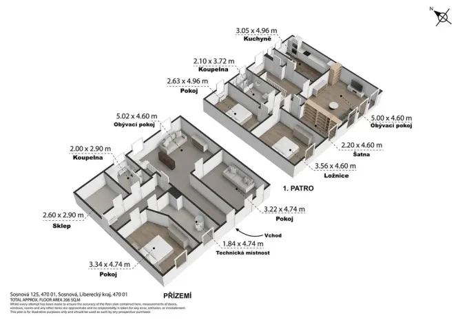 Prodej rodinného domu, Sosnová, 206 m2